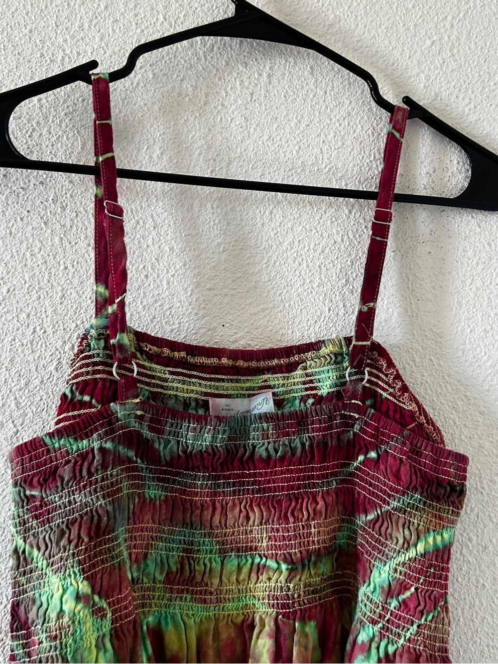 Universal Thread Linen Blend Tie Dye Boho Hippie smocked sundress Women’s Medium - Picture 7 of 10